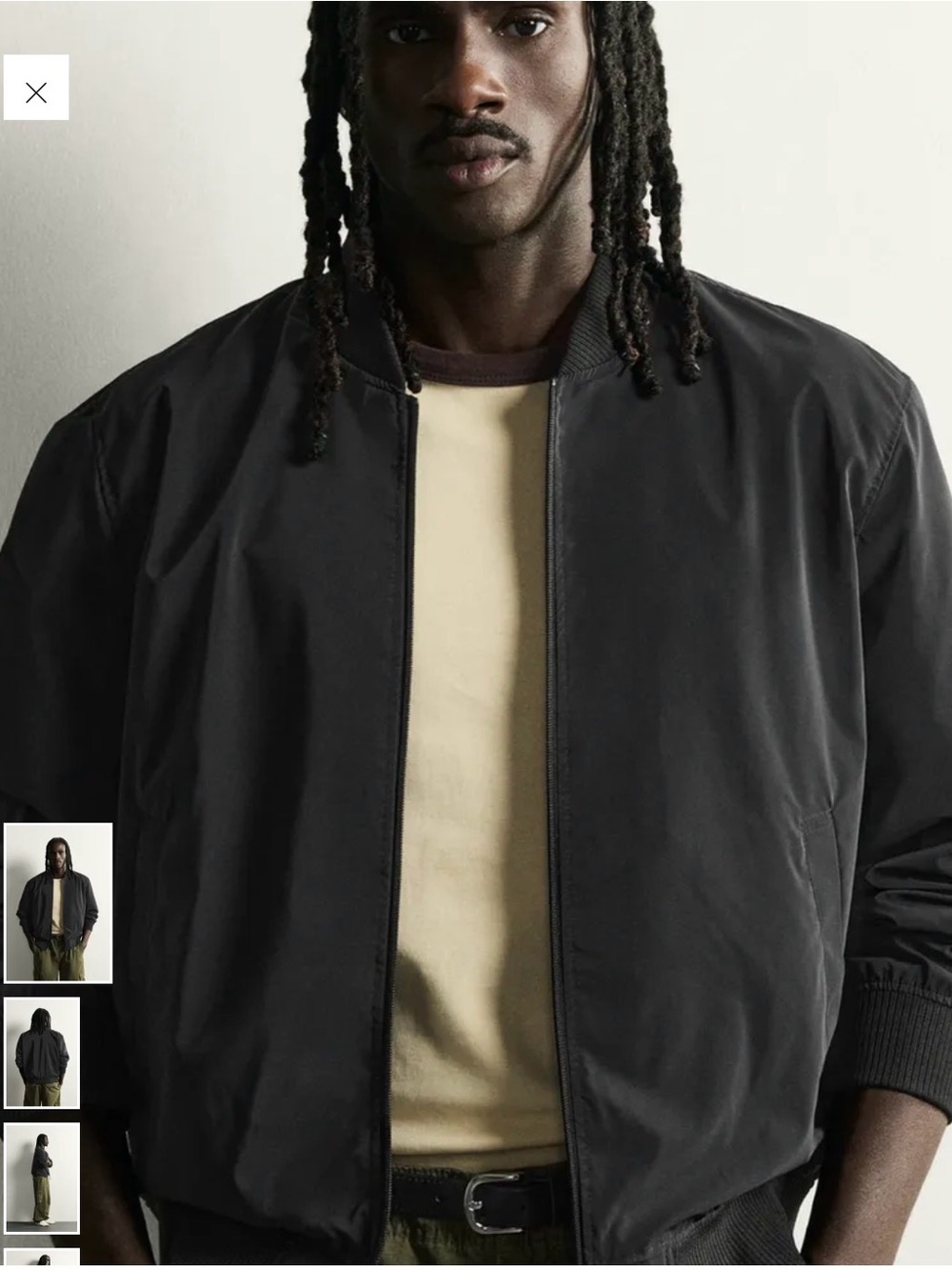 Zara Technical Bomber Jacket Black
